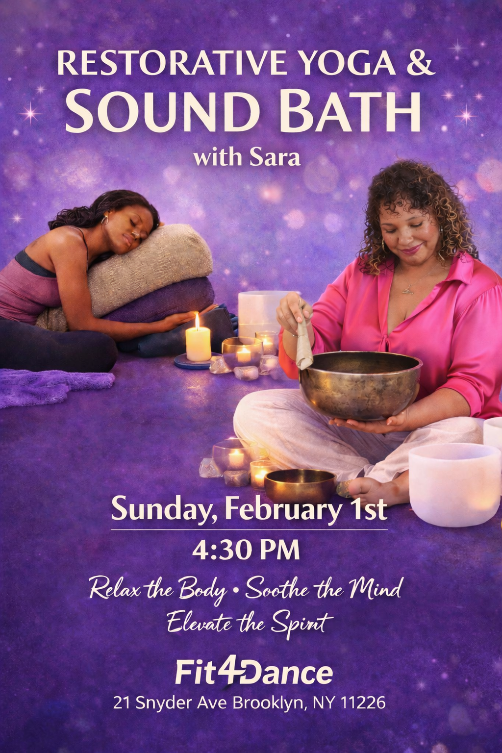 Restorative Yoga &amp; Soundbath at Fit4Dance