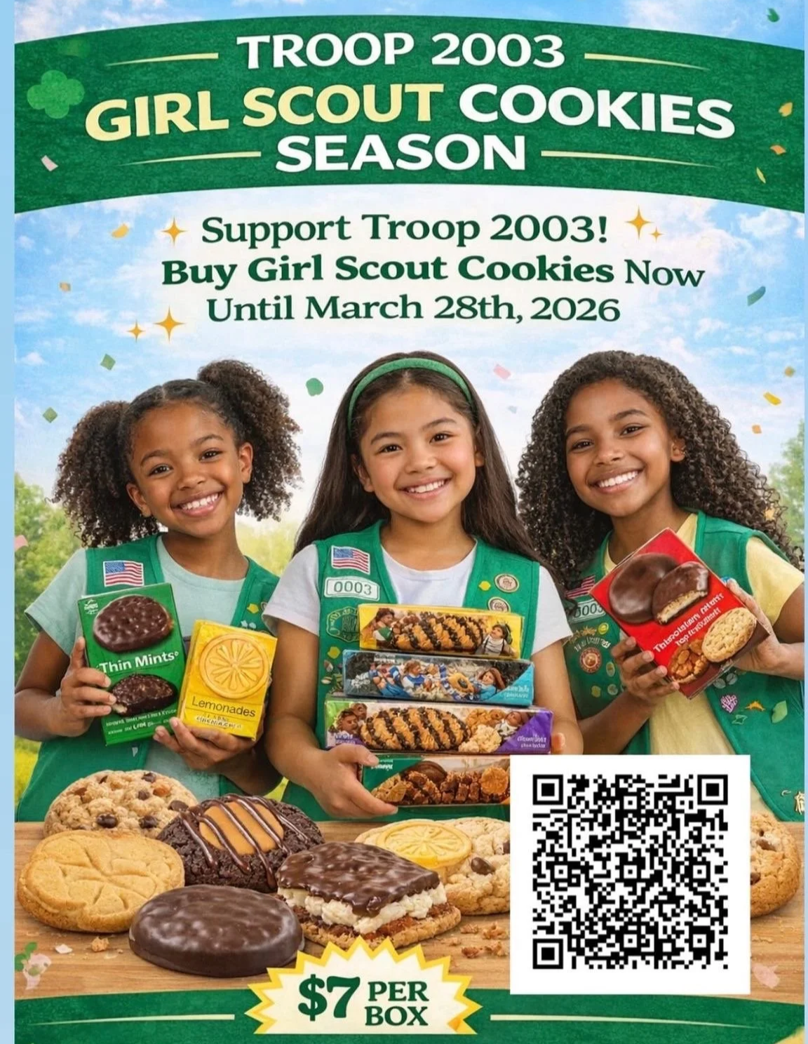 Buy Cookies from Our Girl Scout Troop 2003!