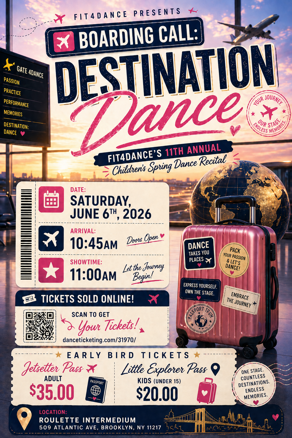 Fit4Dance Presents... “Boarding Call: Destination Dance!” Spring 2026 Children's Recital