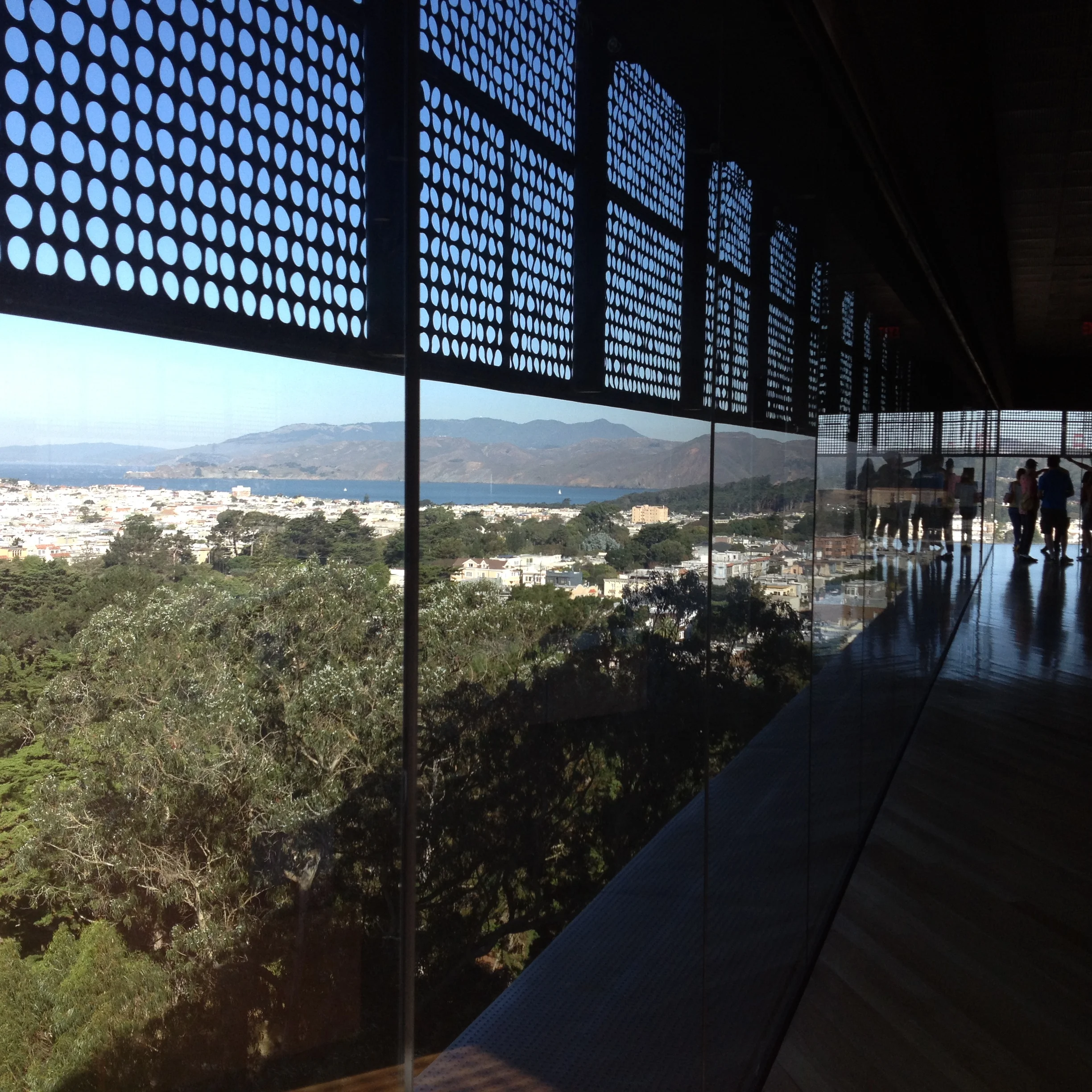 Panoramic view of San Francisco from 9 stories up.