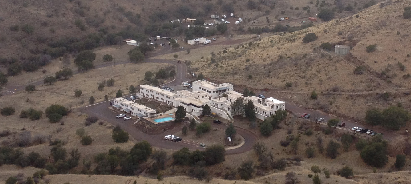 The Indian Lodge today, as seen from atop the Davis Mountains