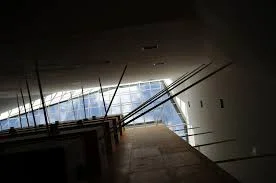 Parque Biblioteca - this image shows the double exterior wall separation