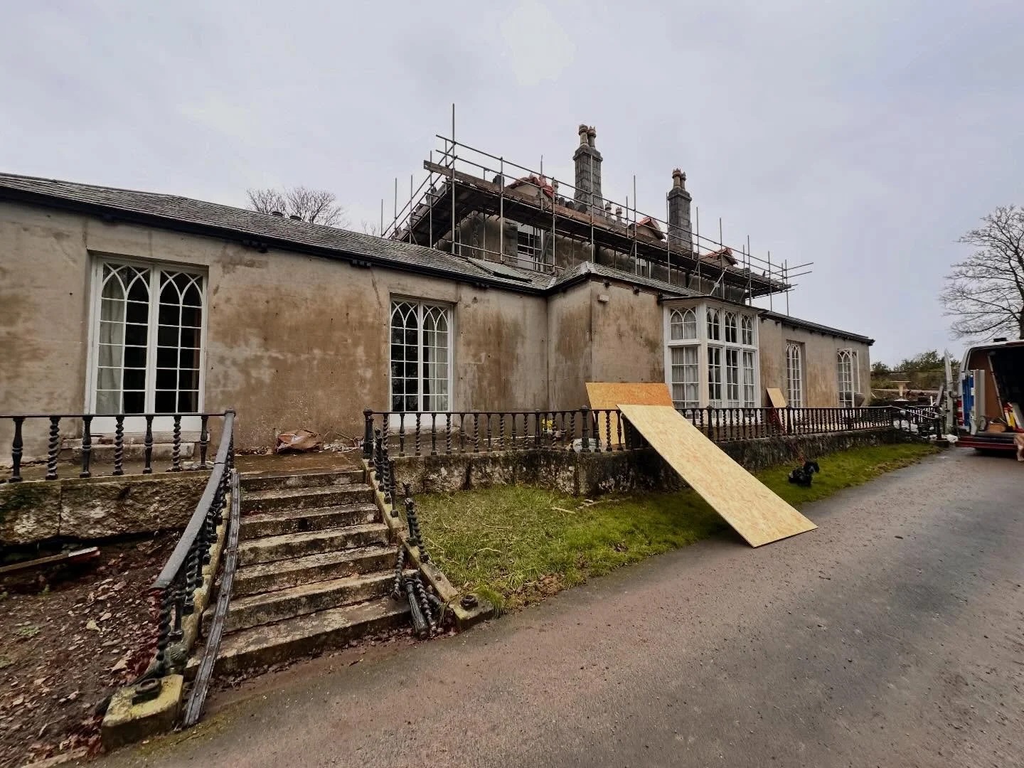 The past few days has seen us complete the first phase of works to four sets of french windows on the historic Holme Island estate near Grange over Sands. The doors have been painstakingly restored over the past couple of months back at our workshop,