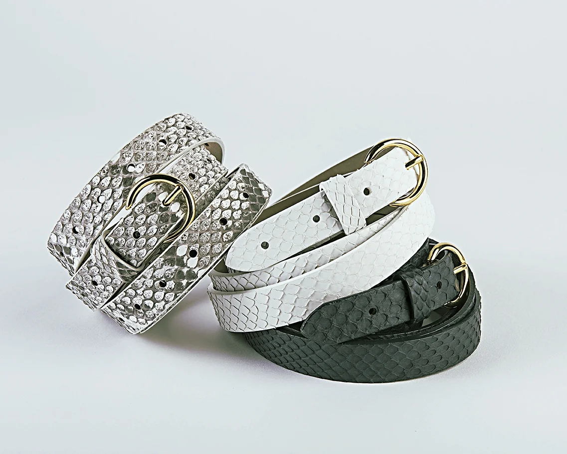 Anne Sylvain Women's Belts Python