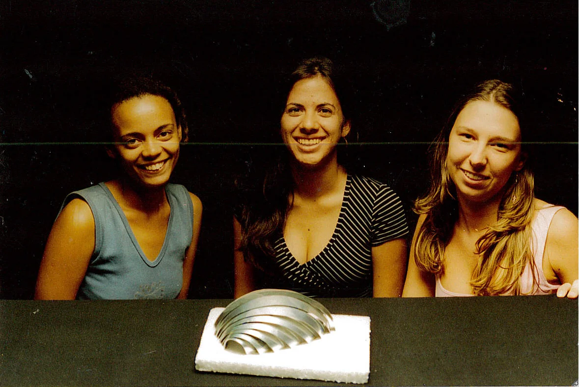 Hollingsworth (left) at the University of Sao Paulo where she studied Architecture and Urban Design.