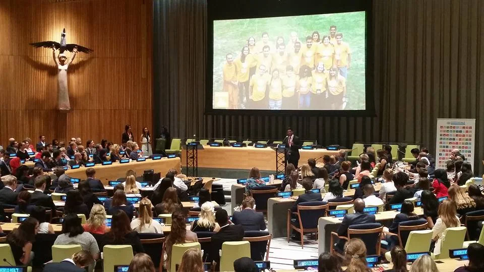 Ubuntu presenting the SDG 11 Project at the United Nations - Photo courtesy of Alexander Lori
