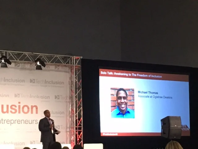 Speaking at Tech Inclusion 2.0 on "Diversity, Inclusion and Intergenerational Trauma."