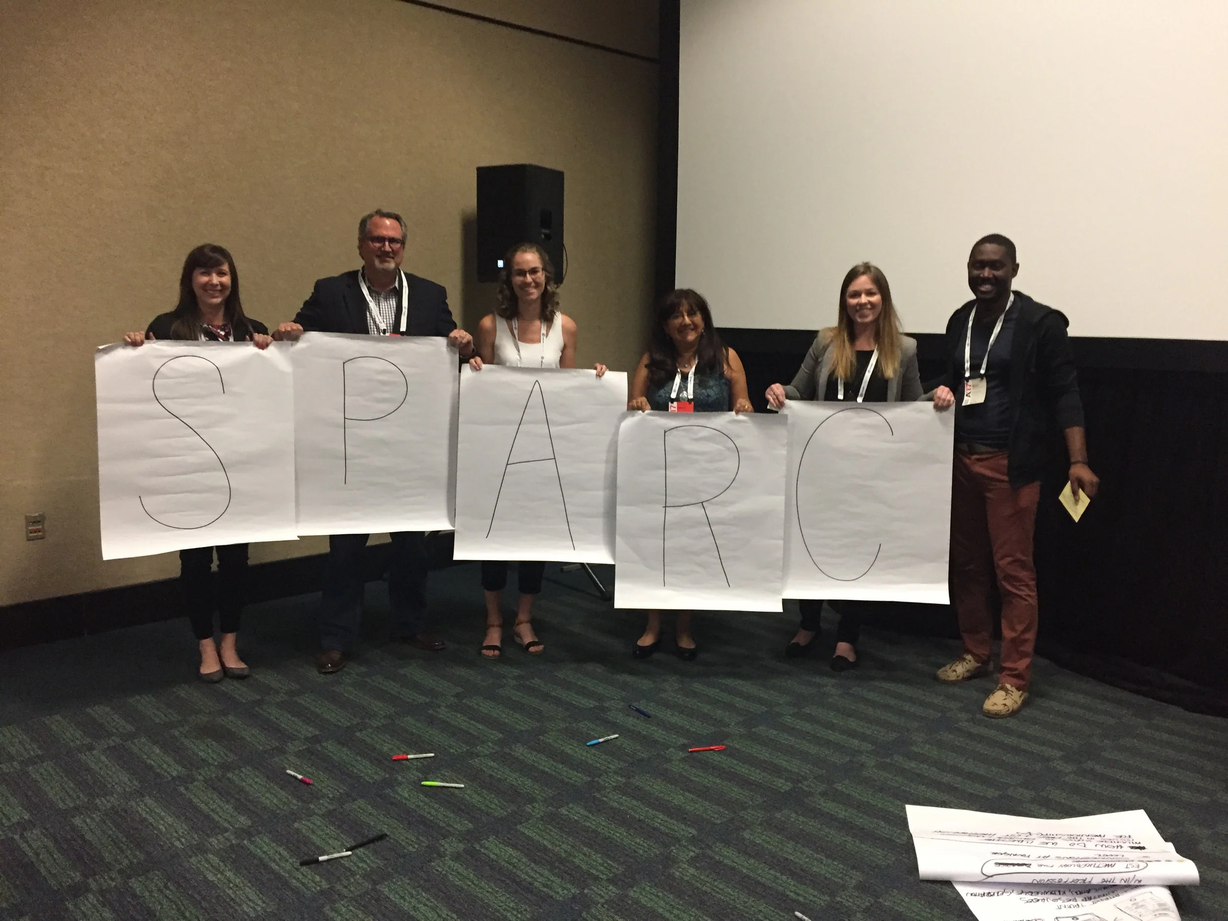 TEAM SPARC : (L to R) Amanda Dunfield, Tom Powers, Sarah Glass, Patricia Canevari, Stephanie Herring and Bryan C Lee Jr.