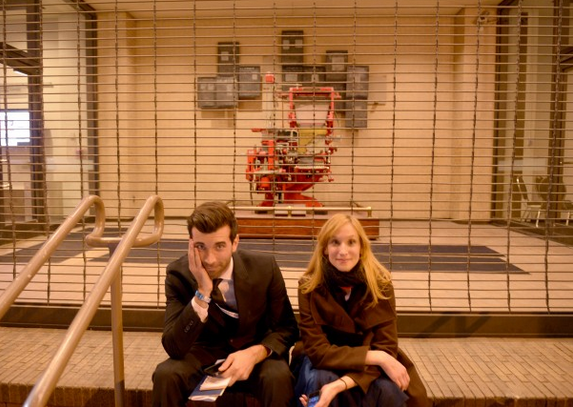 Me and partner in crime Monica Hesse after the Running of the Balls , January 2013. Photo by Jonathan Newton (The Washington Post)