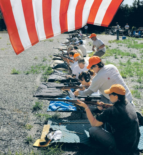 Several dozen people attended an Appleseed Project shoot in Buckingham County, Va., o n Saturday, April 17, 2010. This was one of 100 Appleseed shoots held around the country last weekend. Photo by Michael S. Williamson (The Washington Post)