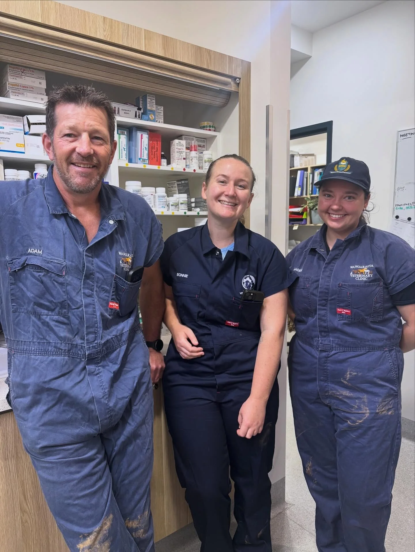 Largies team on the road today. 🚘

Vets Adam and Bonnie, and vet student Maddie. 

🐄🐑🐐

#wangarattavetclinic #wangarattavet #wangaratta #largeanimalvet
