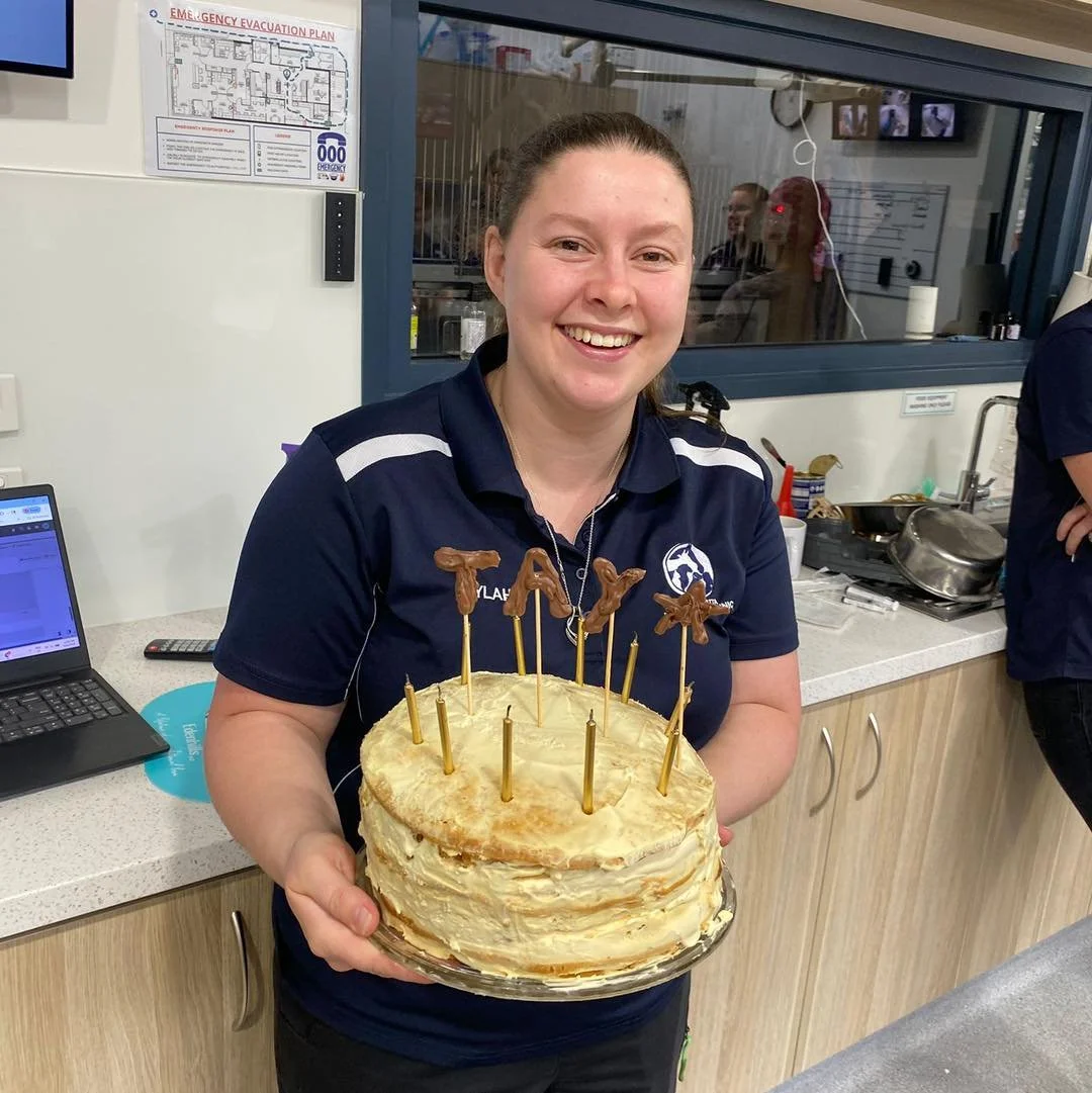 Happy Birthday to our wonderful vet nurse, Taylah. ❤️🎂🥳