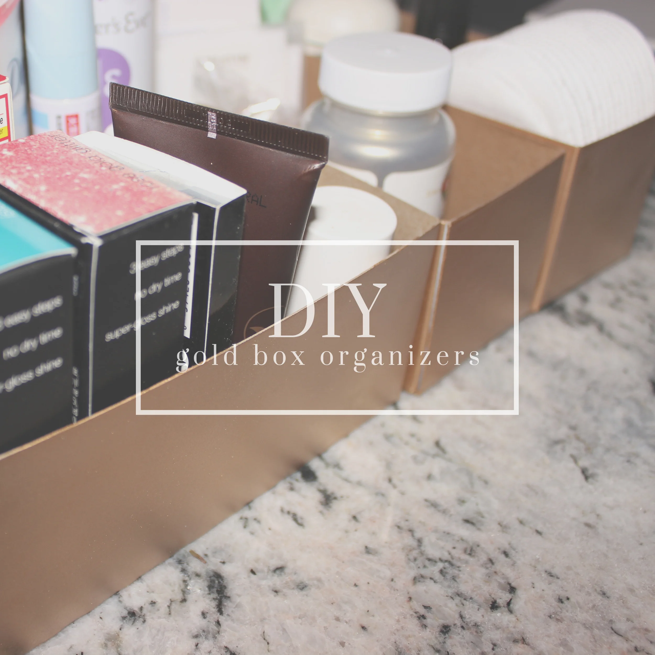 DIY Gold Box Organizers