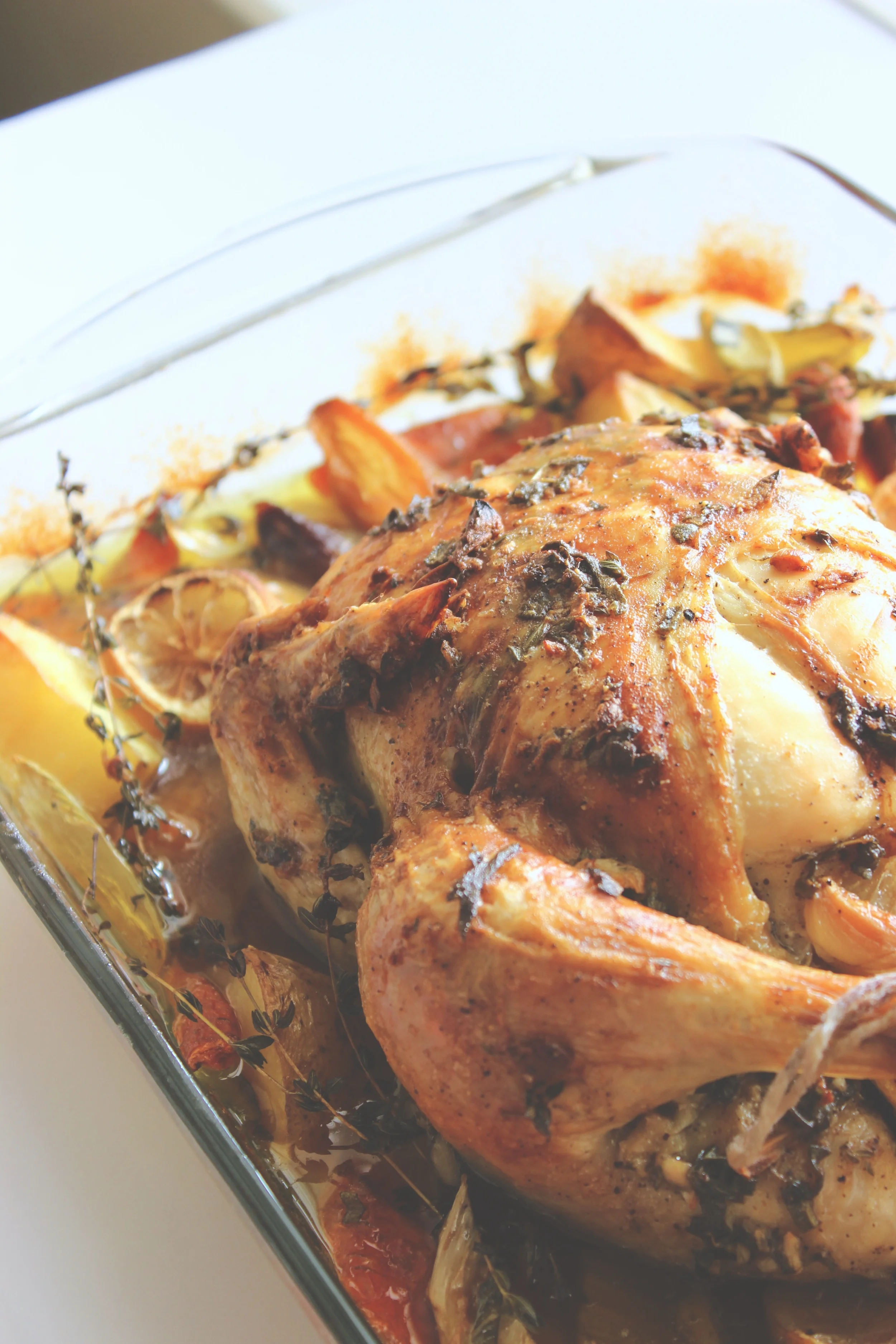 Lemon Roast Chicken with Sage and Thyme