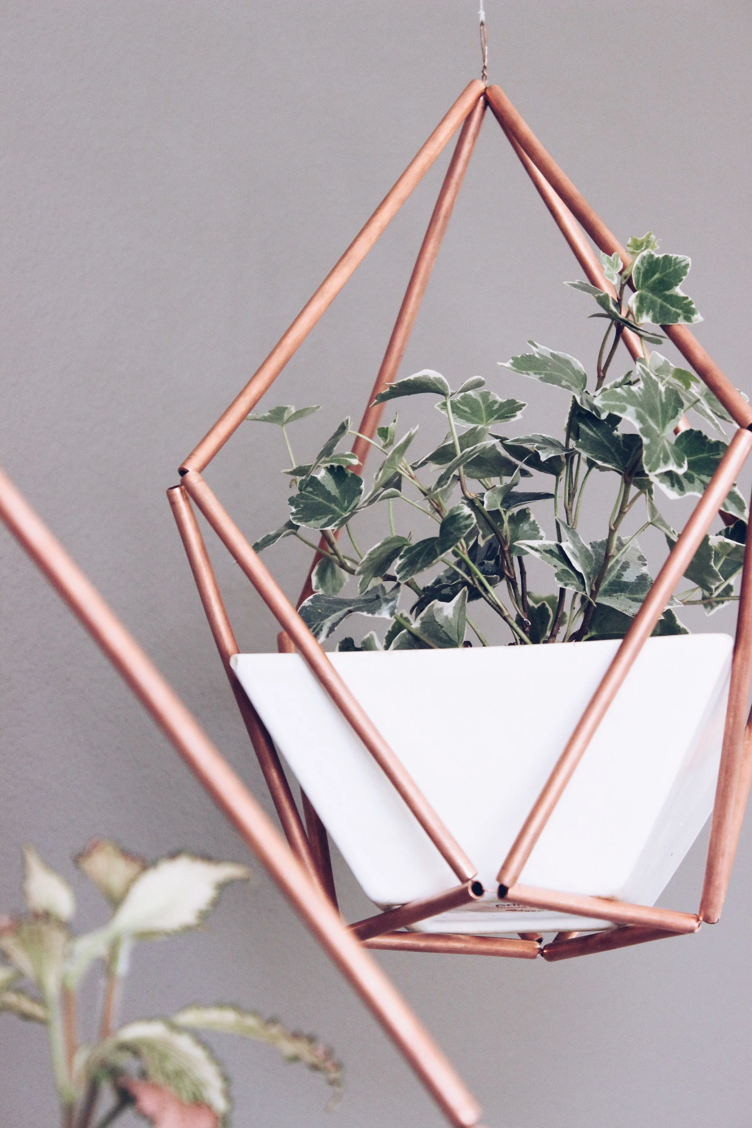 DIY Copper Himmeli Hanging Planter + Mrs. Meyer's Giveaway