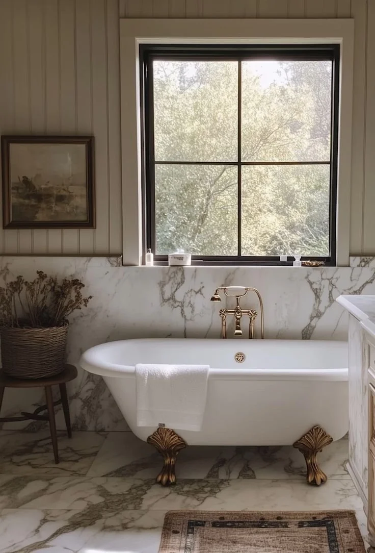 French-Country Bathroom Charm On A Canadian Budget