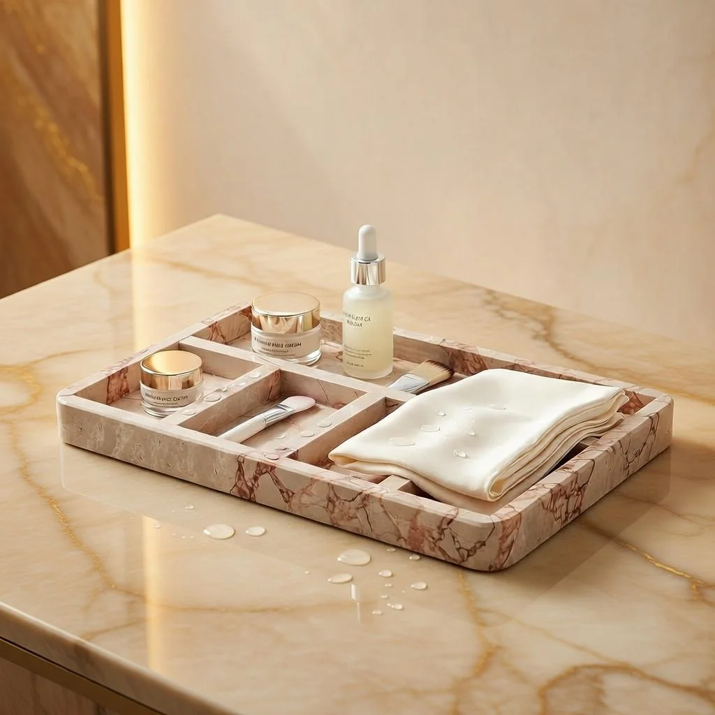 Luxury marble vanity tray