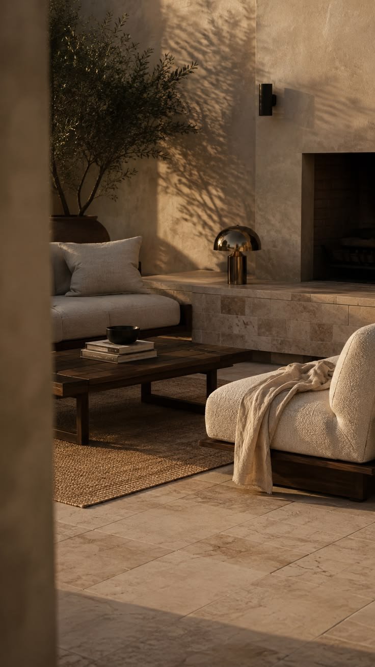 hellolovelyliving travertine outdoor patio