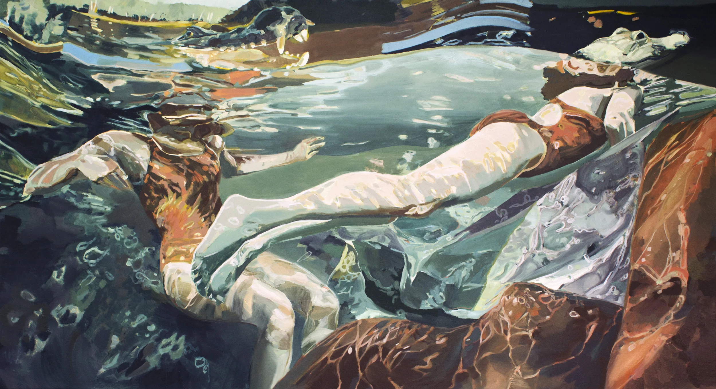 How to Metabolize Space and Time (2018) 43” x 78” Oil on canvas