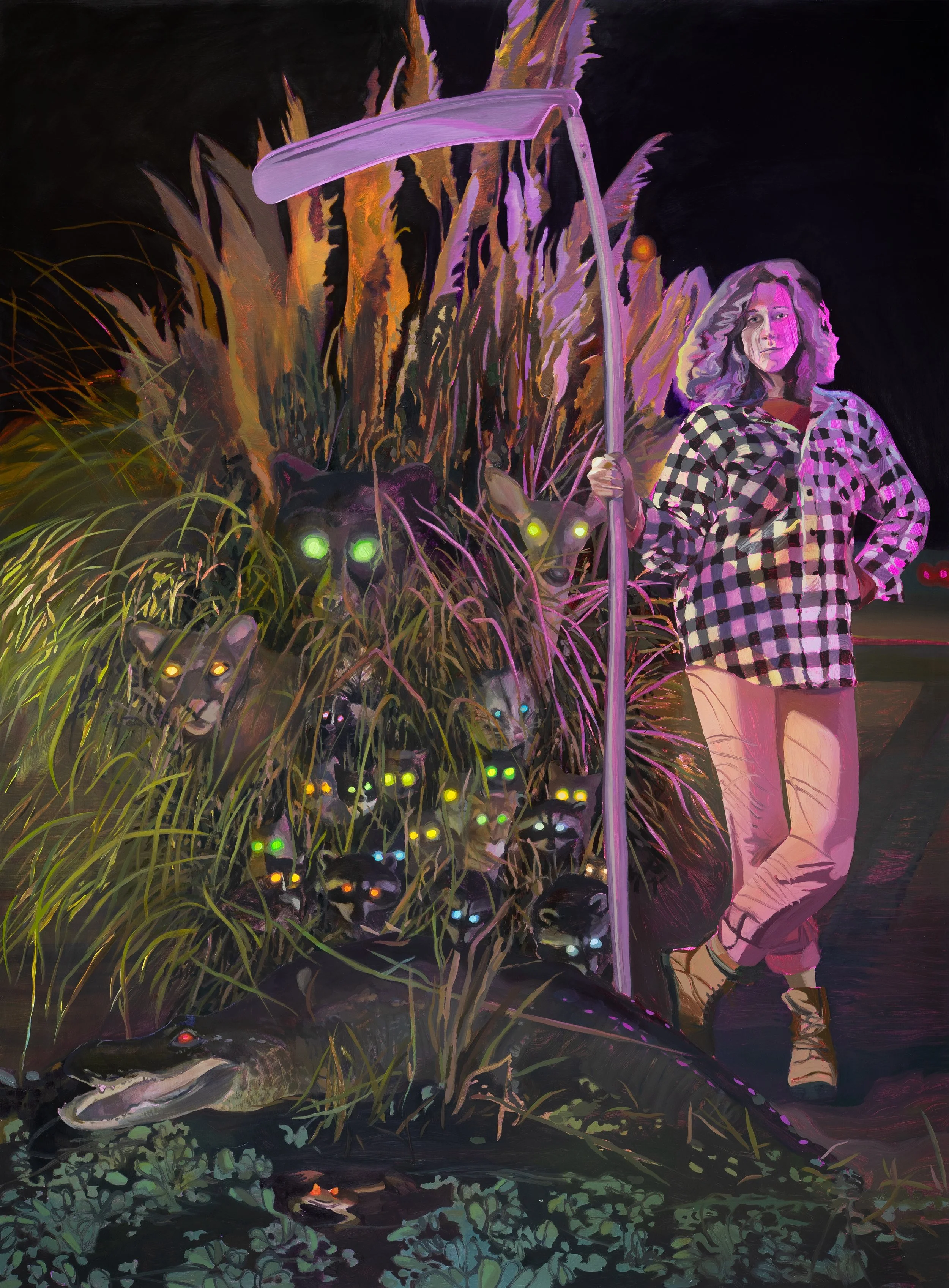  If Looks Could Kill (2025)  Oil and acrylic on panel  65” x 48” 