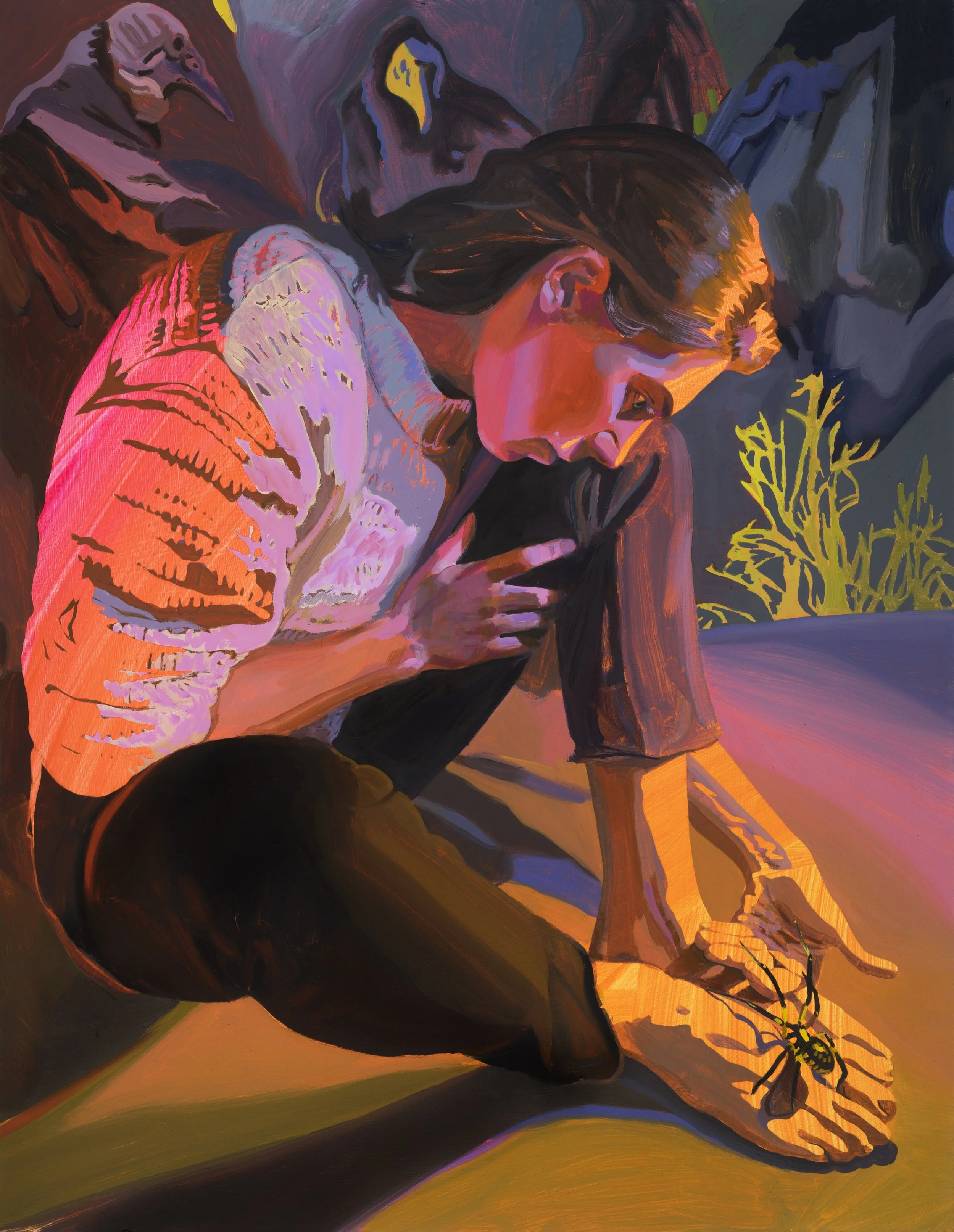  Nature’s Crush (2025)  Oil and acrylic on panel  31” x 24” 