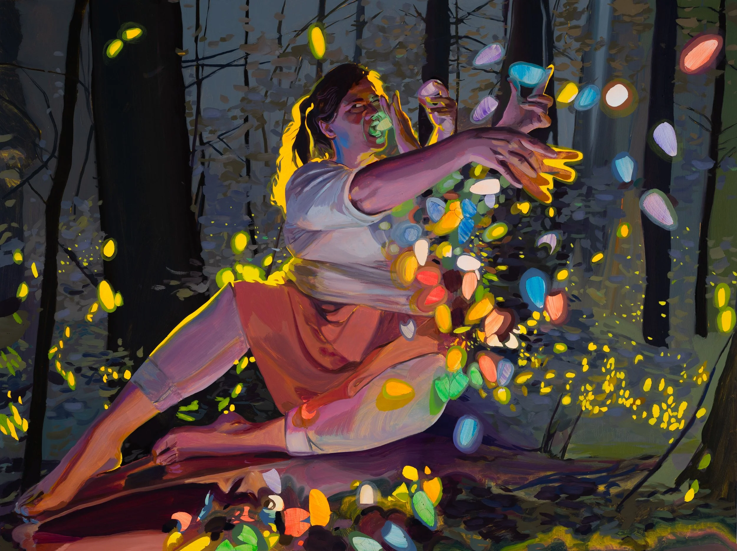  Extremophile (2025)  Oil and acrylic on panel  30” x 40” 
