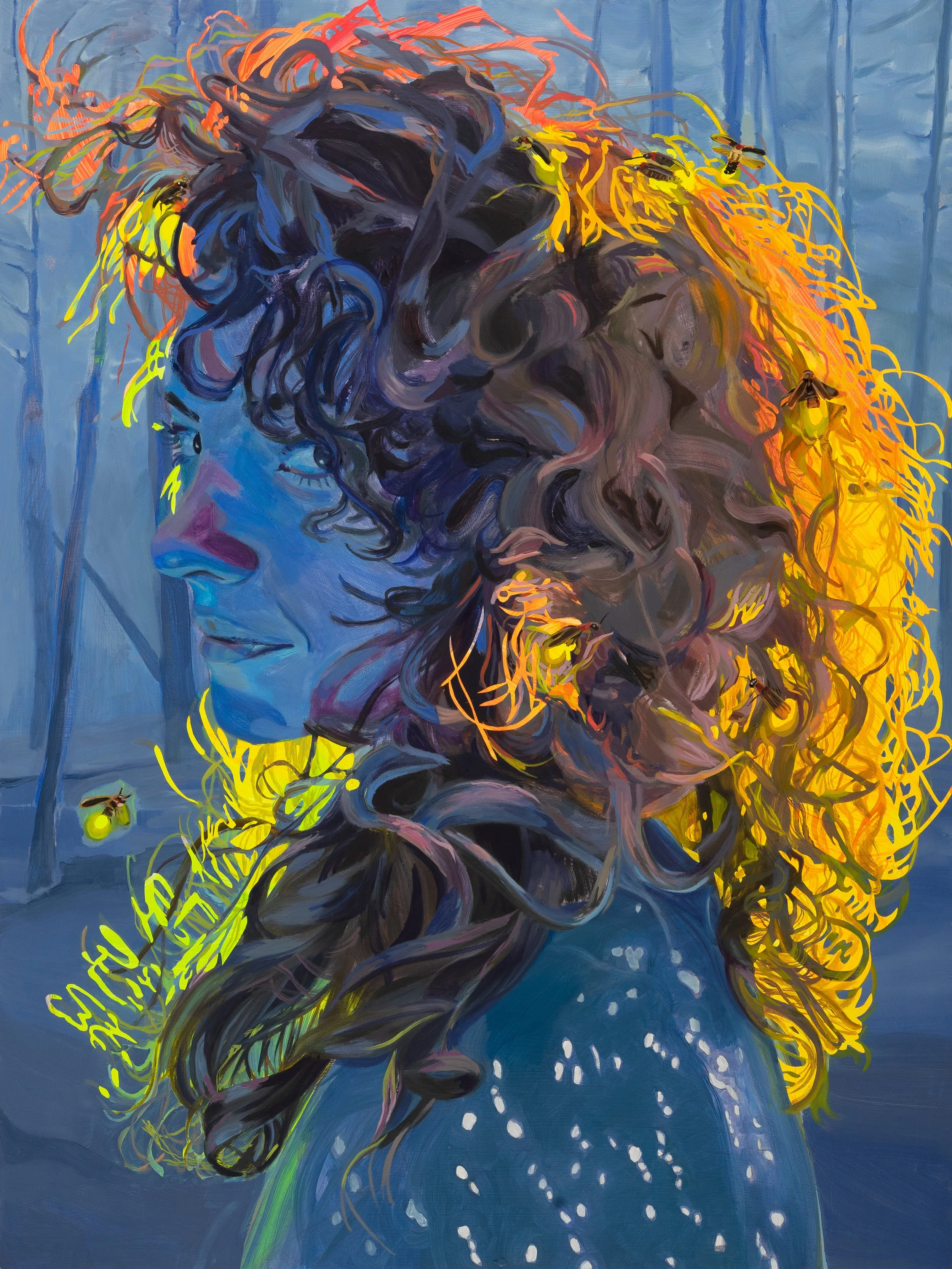  Don’t Tempt Me with a good Time (2026)  Acrylic and oil on canvas  40” x 30” 