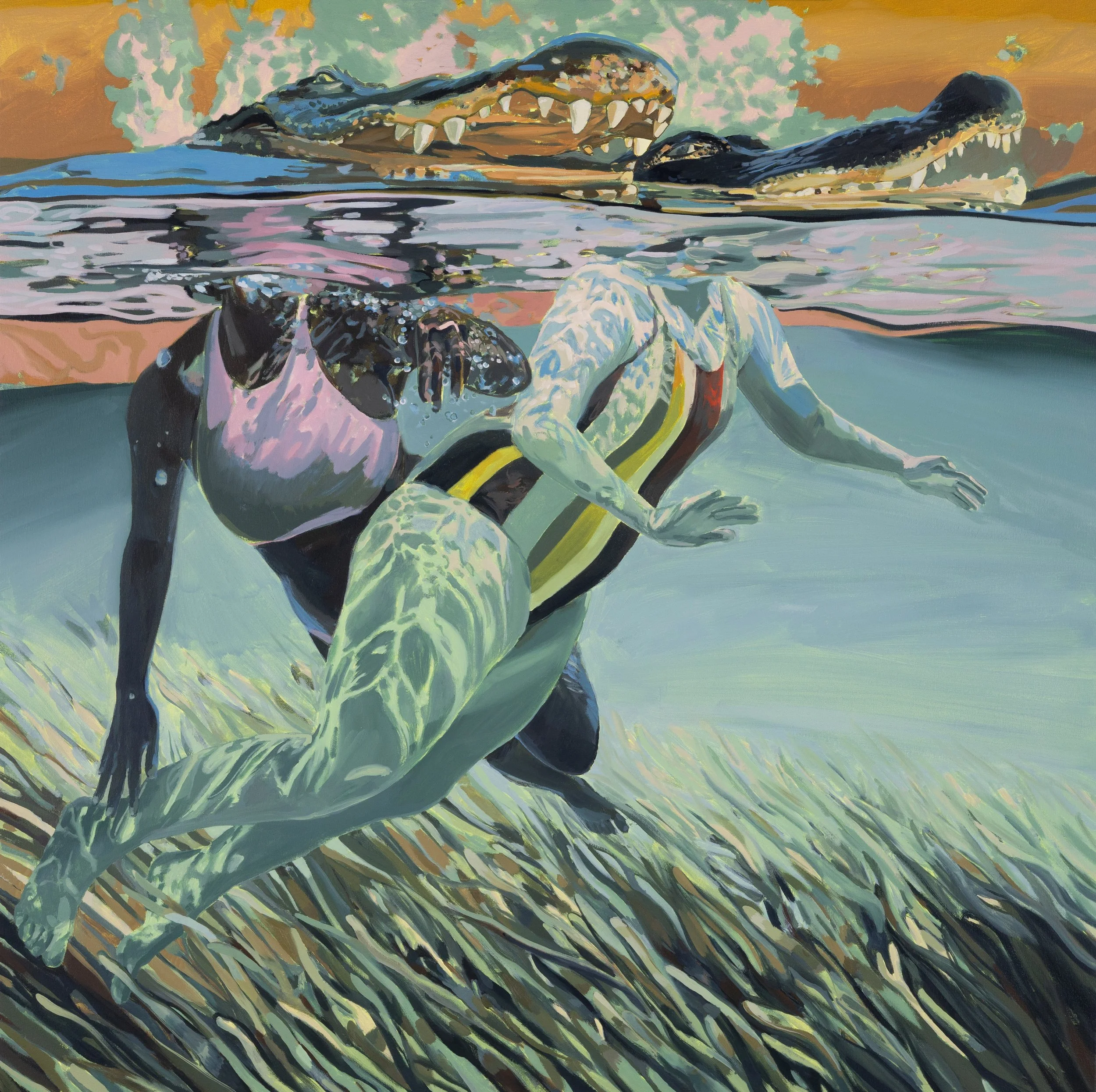  Why Waste A River of Grass (2024)  Oil on canvas  48” x 48” 