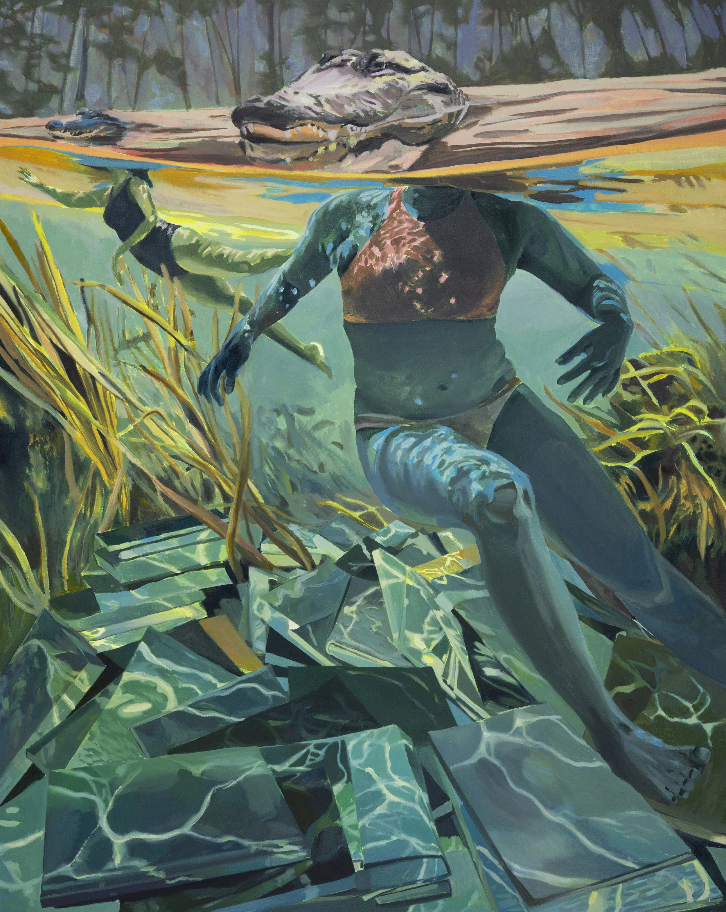  Let’s Throw Everything Overboard (2026)  Oil on canvas  60” x 48” 