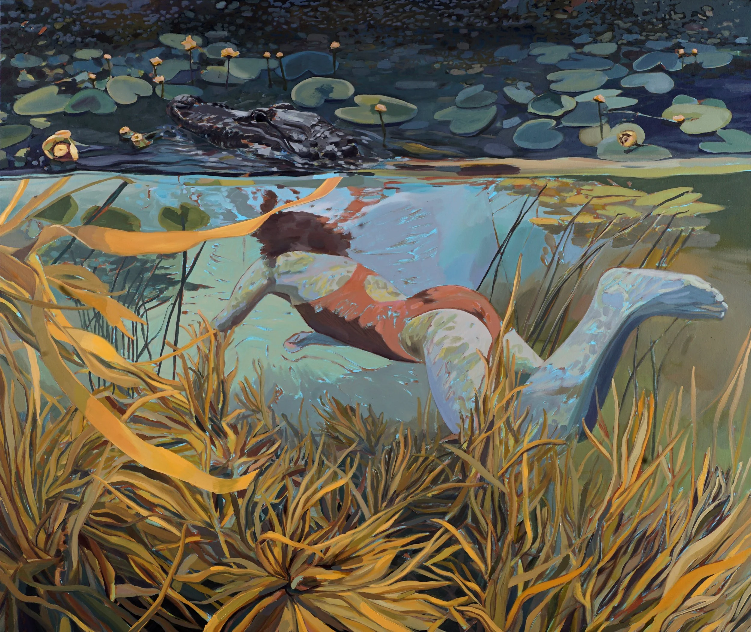  Seagrass (2021)  Oil on canvas  51” x 62” 