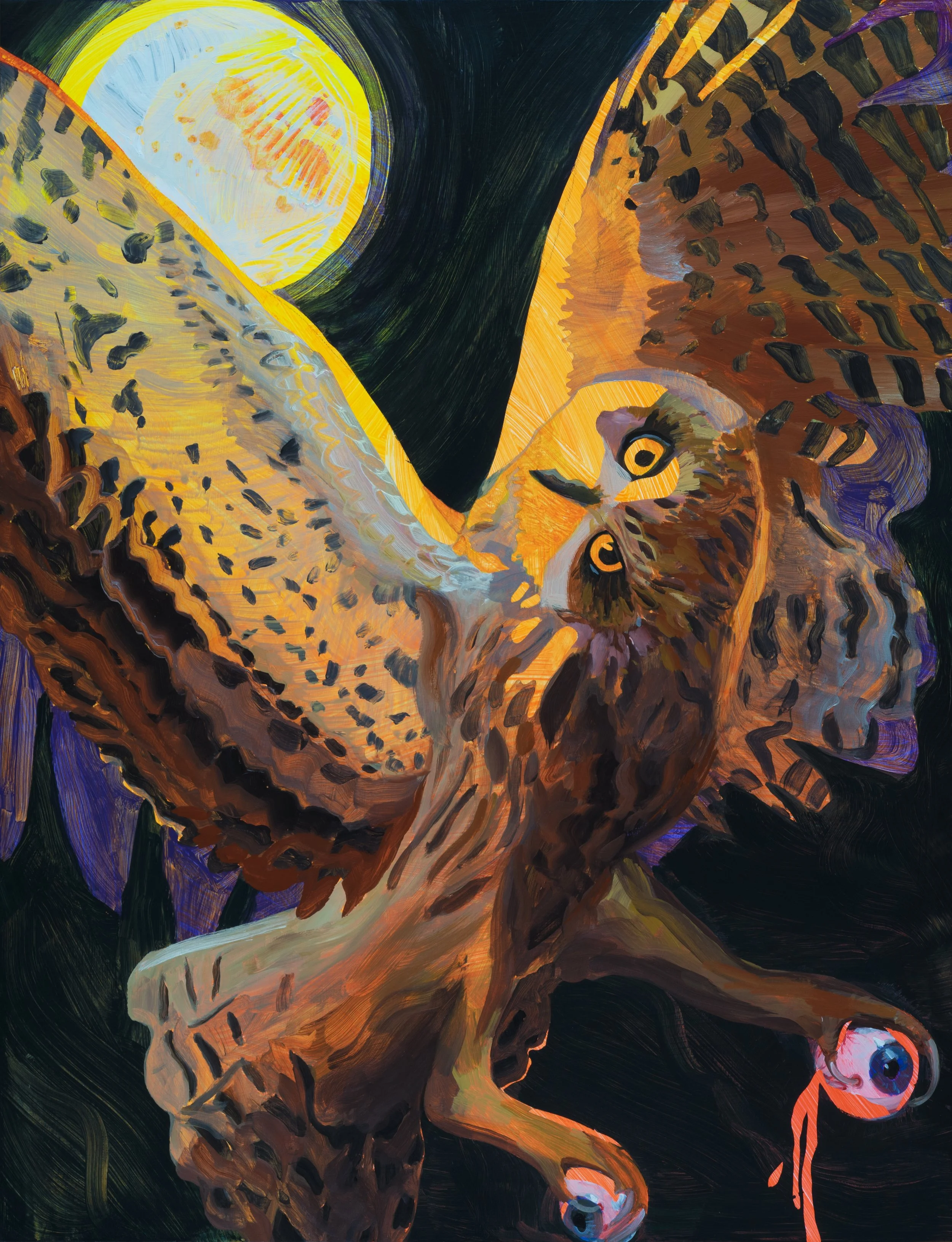  I Know a Good Omen When I See One (2022)  Acrylic on panel  31” x 24” 