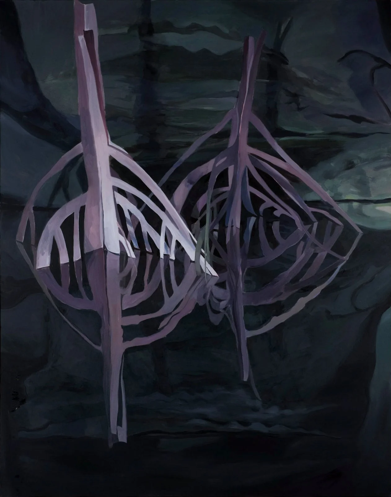  Great Birnam Wood (2020)  Oil on canvas  61” x 48” 