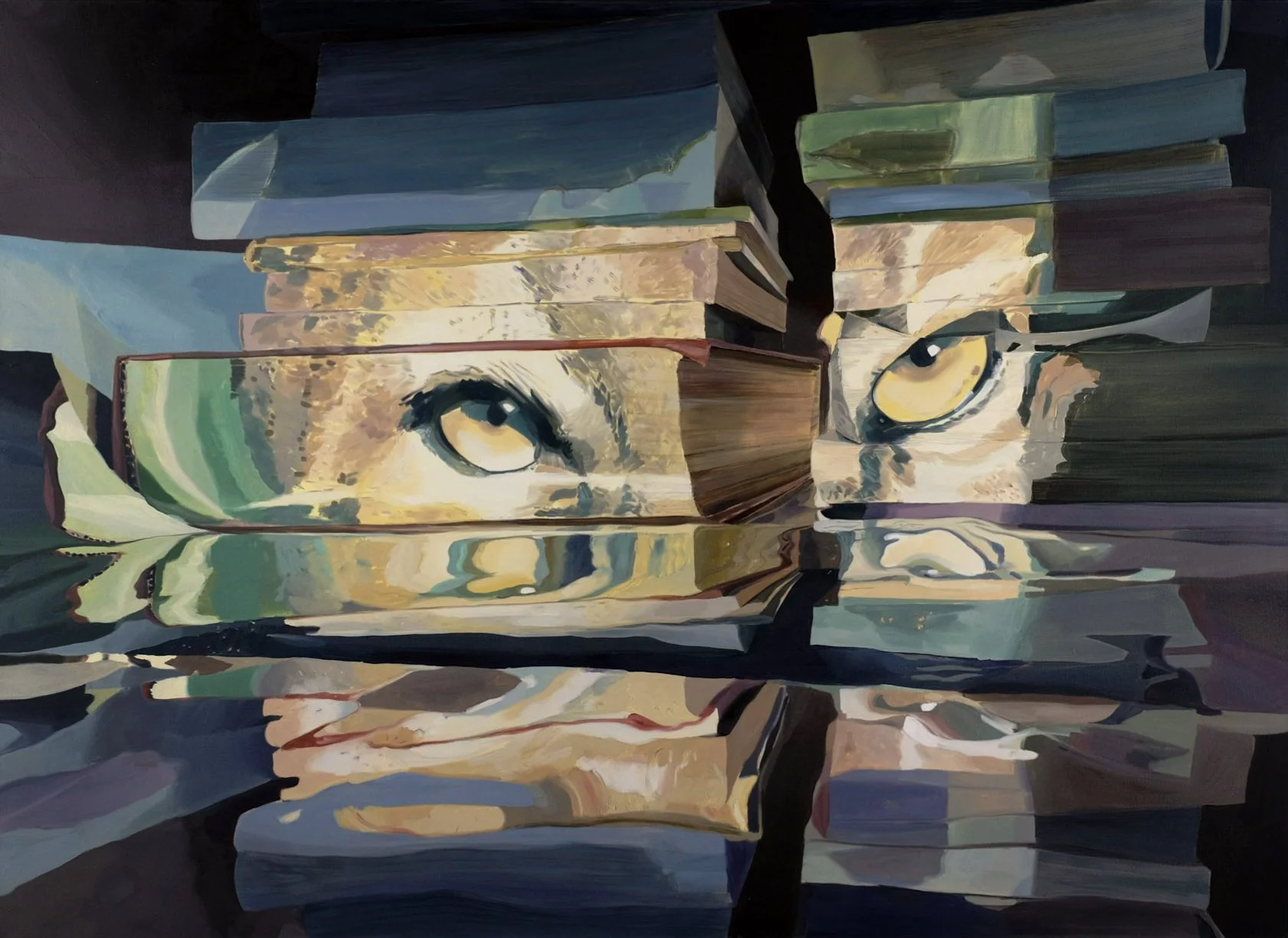  Hungry Eyes (2020)  Oil on canvas  48” x 66” 