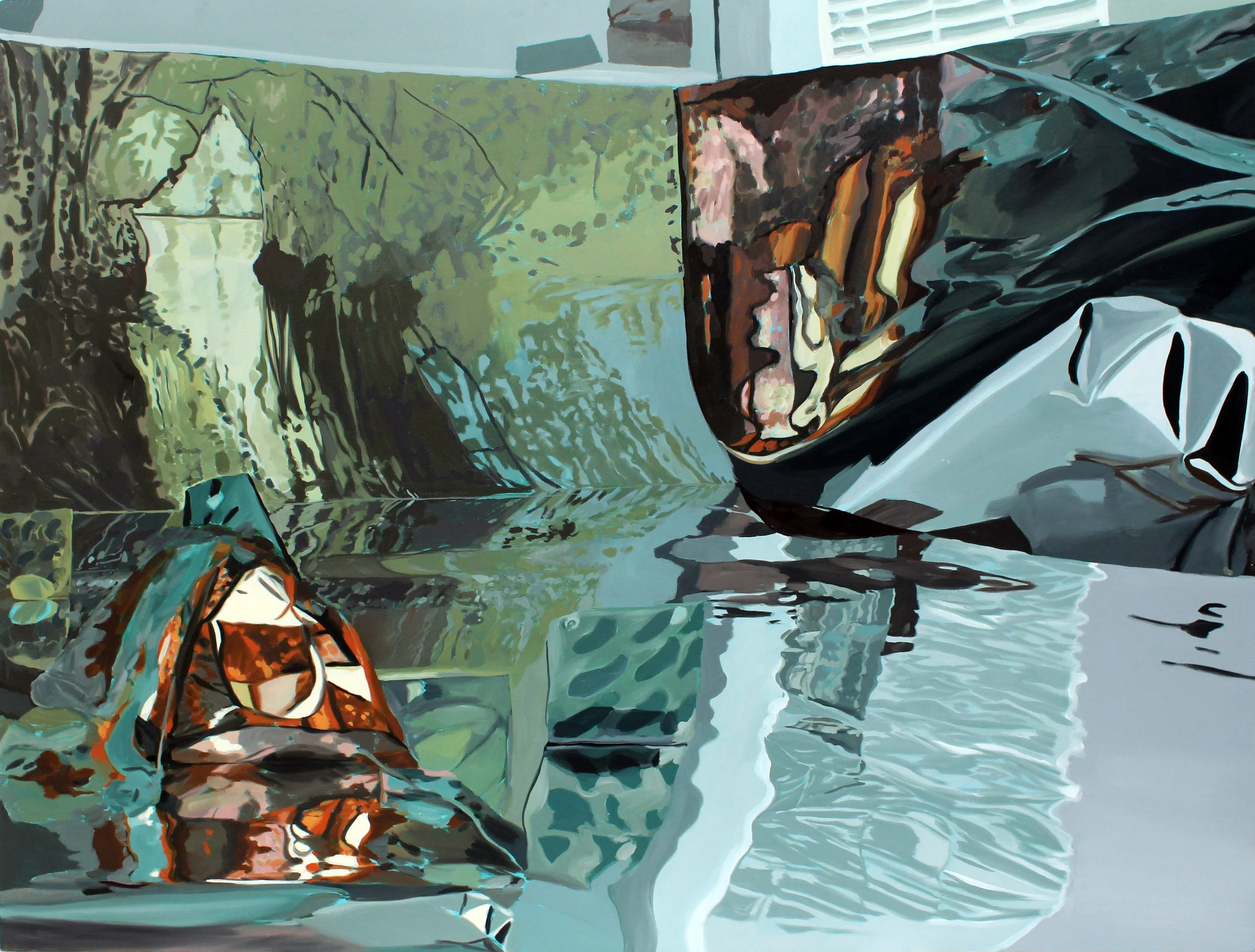  Tentscape Diorama (2019)  Oil on canvas  48” x 60” 
