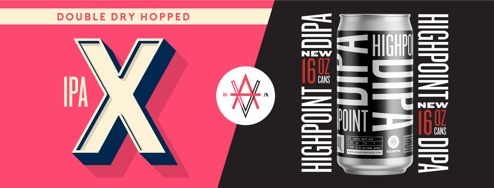 Highpoint DIPA cans + DDH IPA X release