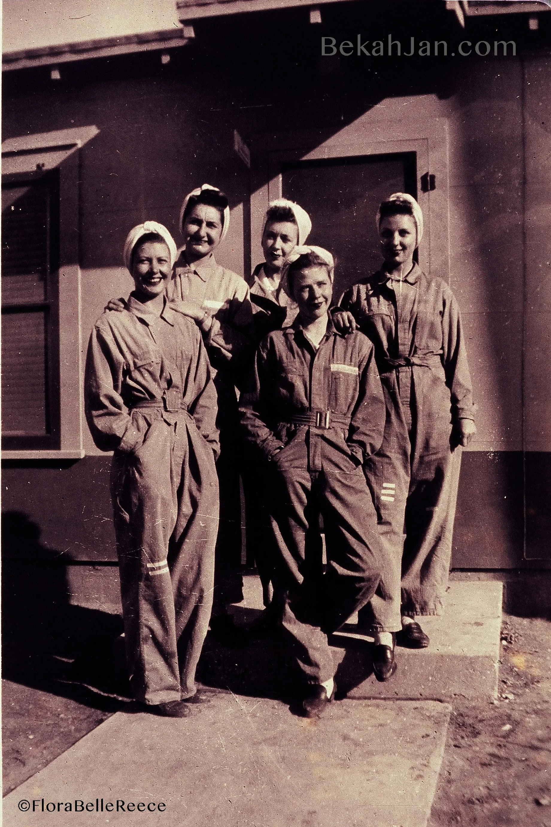Flora Belle Reece (4th from left)