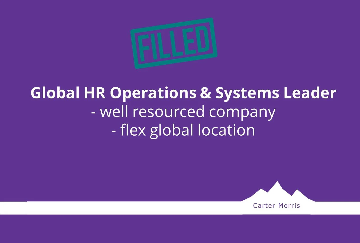 Global HR Operations & Systems Leader - well resourced company - flex global location