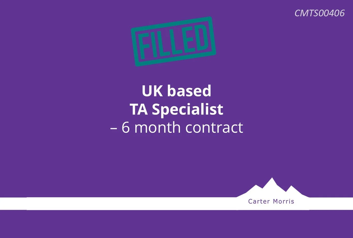 UK based TA Specialist – 6 month contract