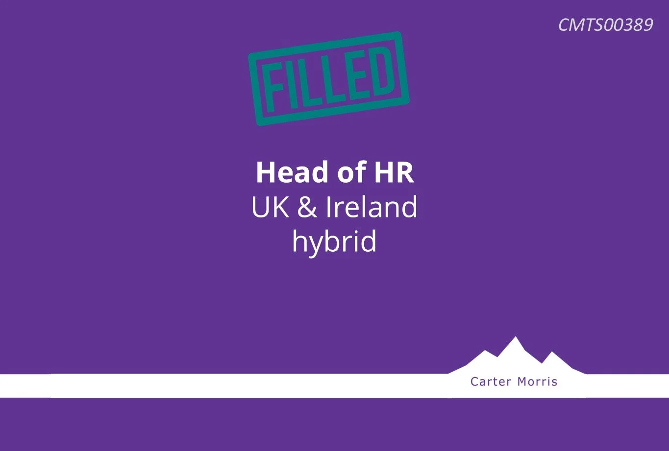 Head of HR UK &amp; Ireland, hybrid