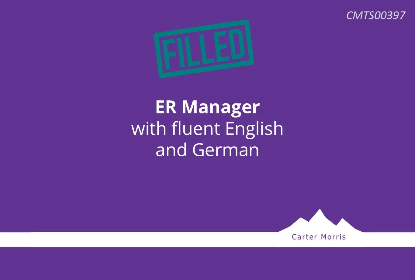 ER Manager with fluent English and German
