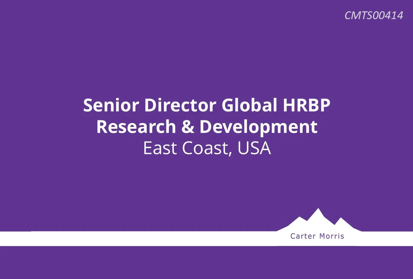 Senior Director Global HRBP - Research and Development