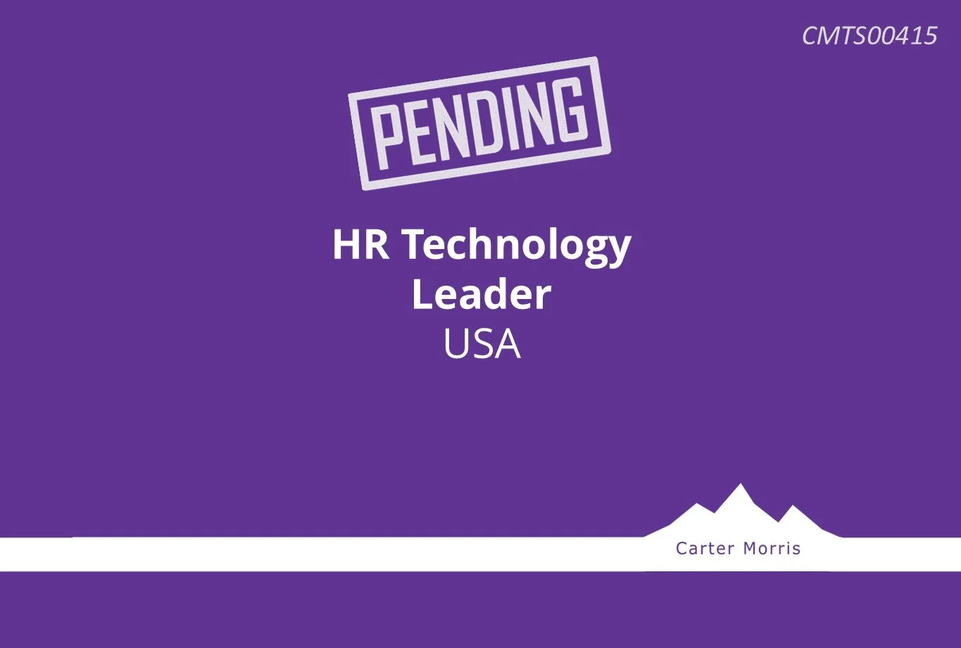 HR Technology Leader - role pending