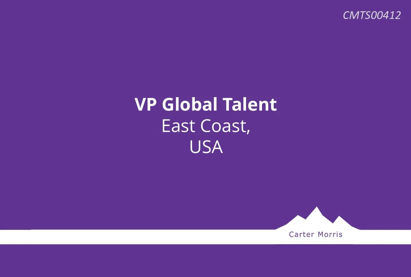  VP Global Talent – East Coast USA