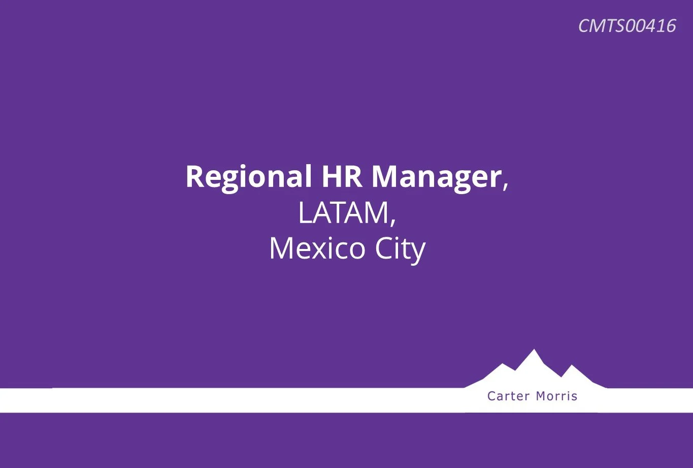 Regional HR Manager, LATAM, Mexico City