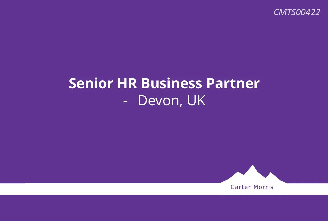 Senior HR Business Partner - Devon, UK