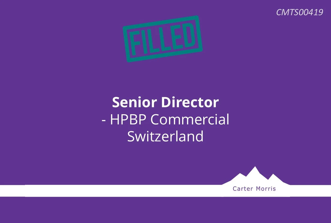 Senior Director HRBP – Commercial, Switzerland