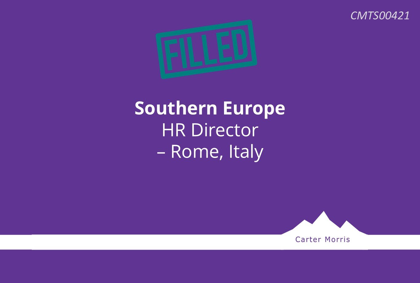 Southern Europe HR Director – Rome, Italy