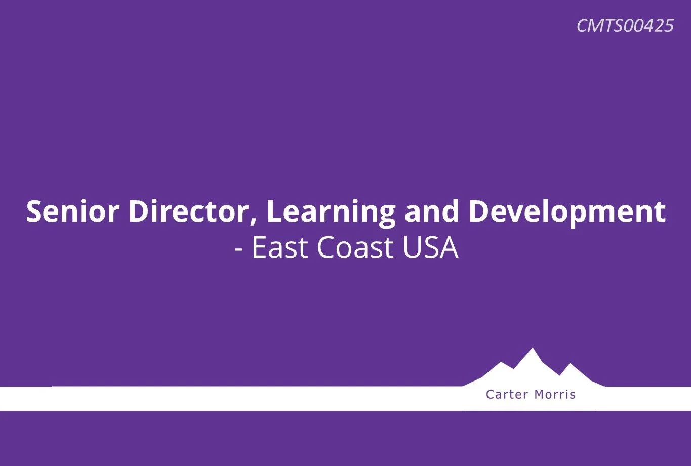 Senior Director, Learning and Development - East Coast, USA