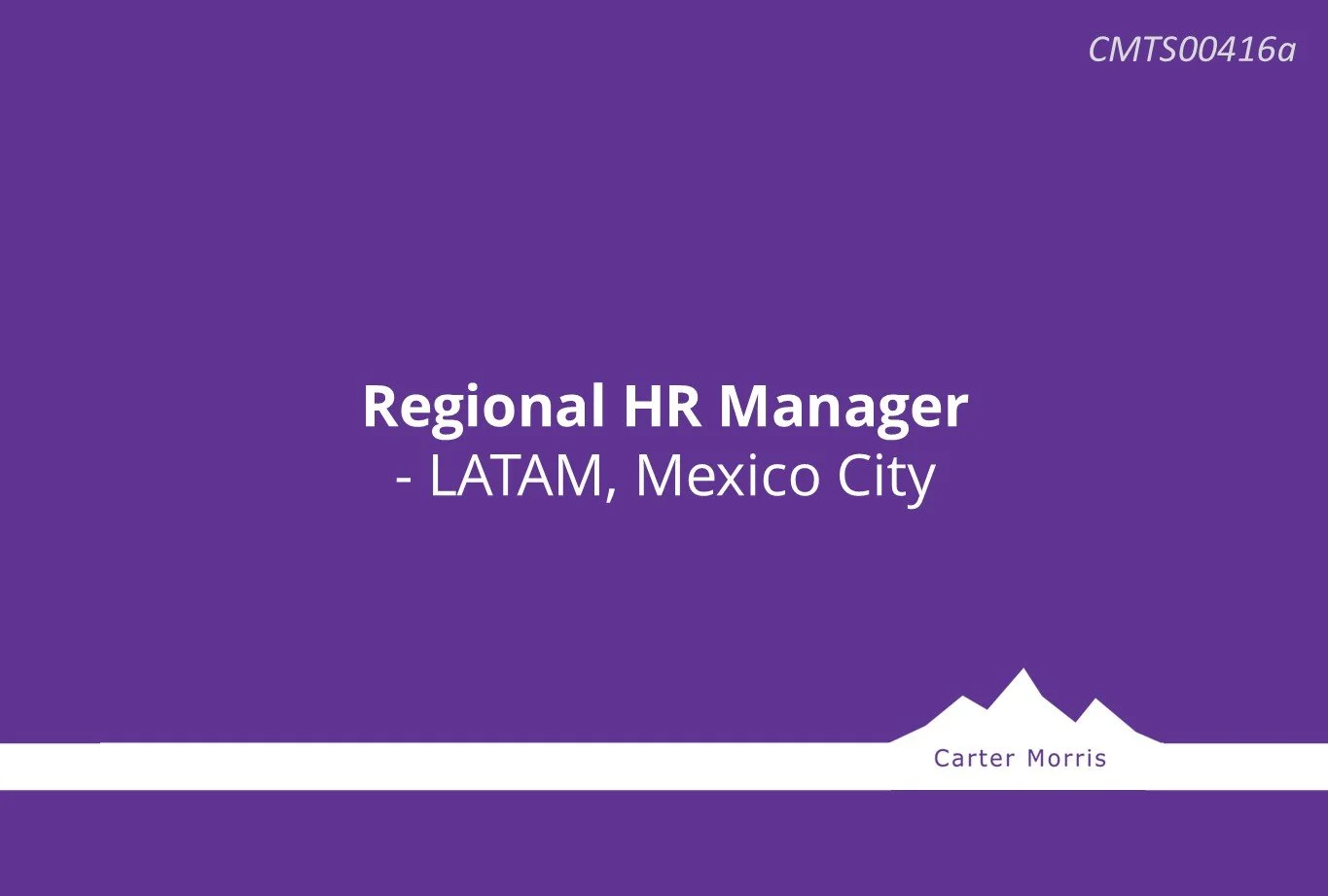 Regional HR Manager - LATAM - Mexico City