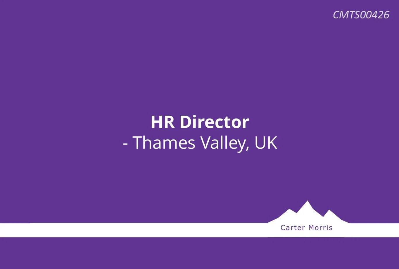 HR Director - Thames Valley, UK